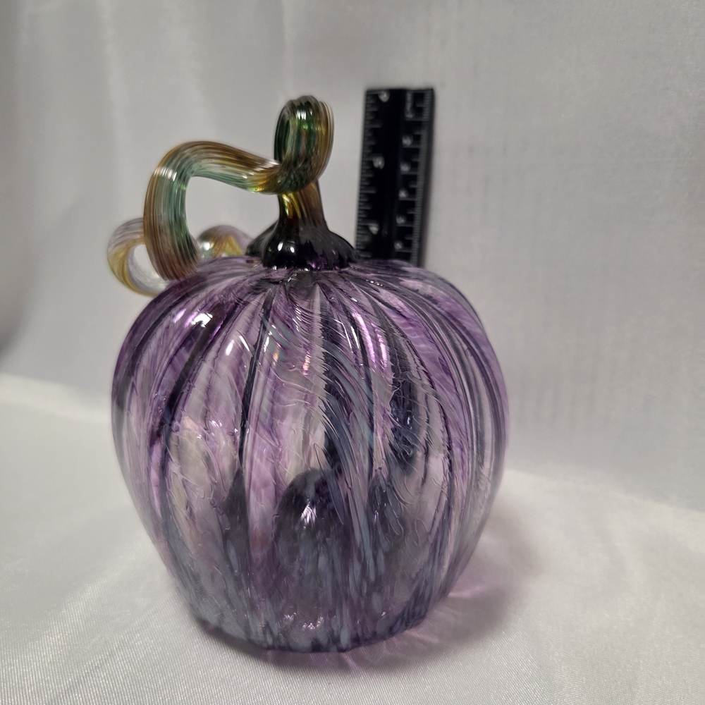 Hand blown Luke Adams glass pumpkin